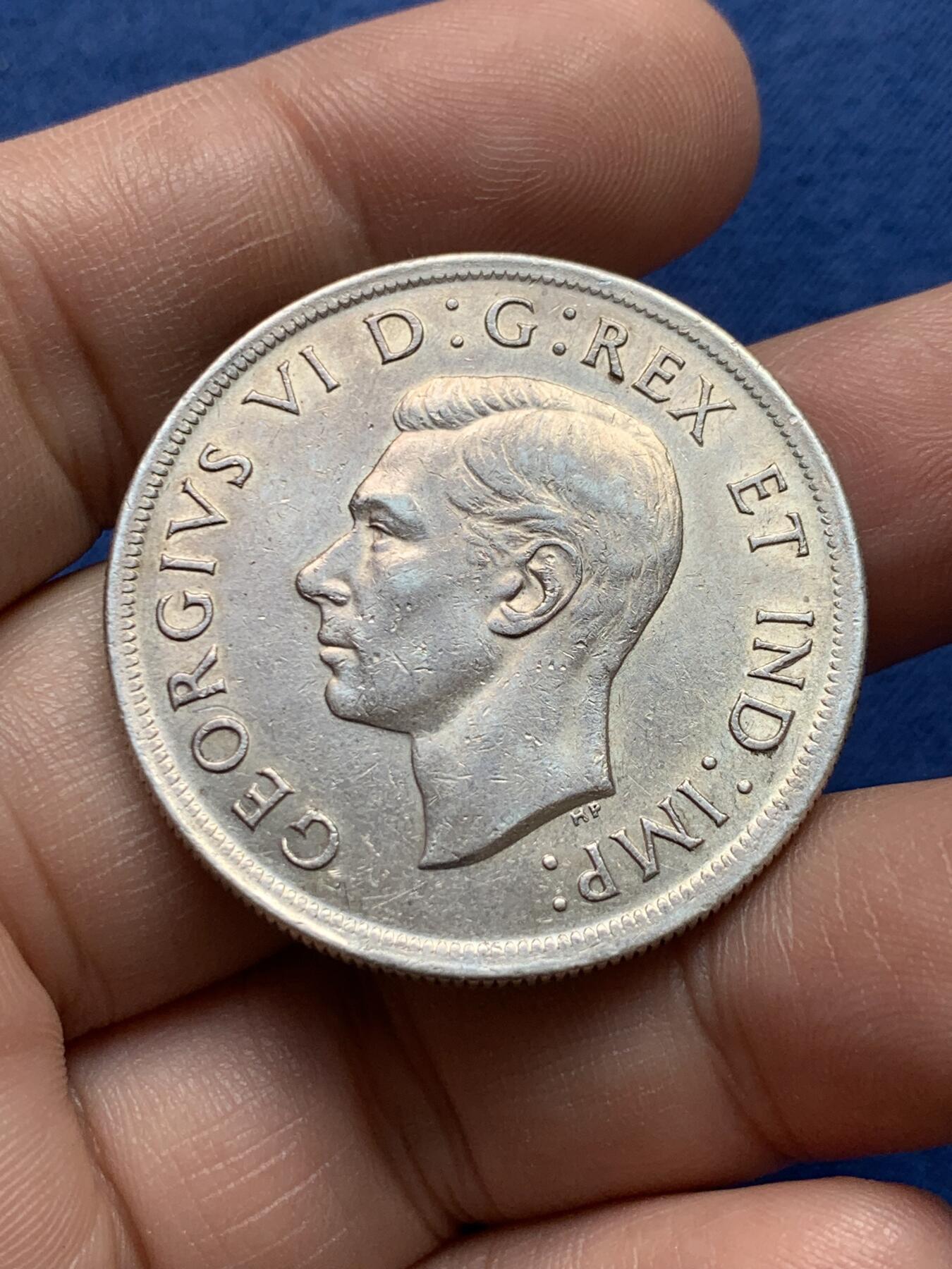 《竞宝斋》第434场 周日，周一2场连拍 （全场包邮） 加拿大1939年皇室访问纪念1元大银币