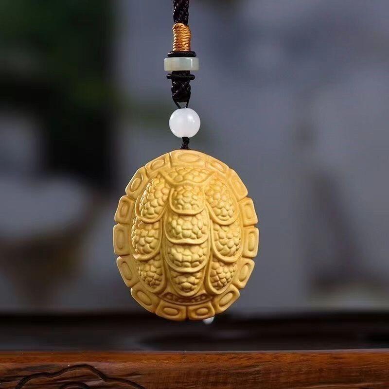 听雨轩（16）木雕 崖柏木雕富甲天下龟壳6cm