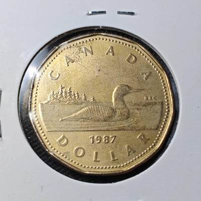 KK钱币收藏小铺  第363场  2月预留时间 周末发货 -  1987加拿大1元 好品