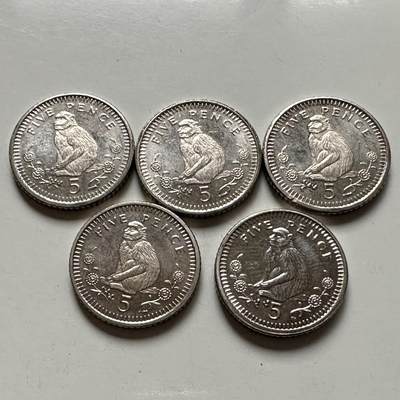 🌹外币初藏🌹🐯2025年第123场  每周二四六晚8️⃣点 接代拍 - 直布罗陀五便士五枚