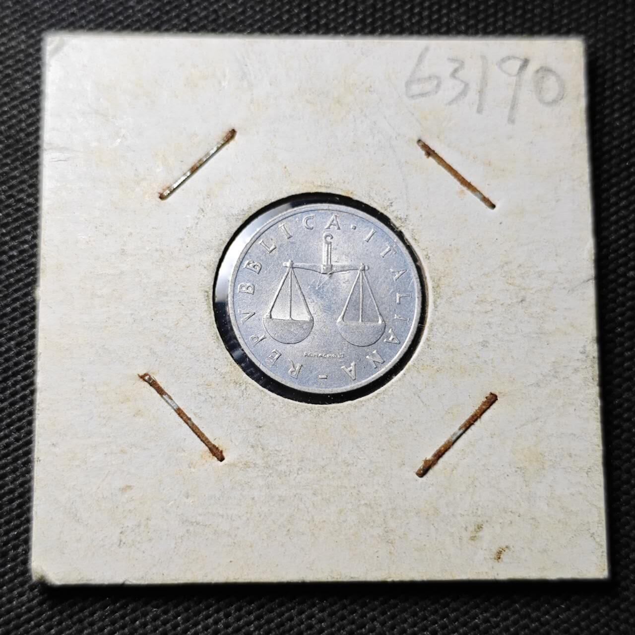 KK钱币收藏小铺  第363场  2月预留时间 周末发货  1955意大利1里拉