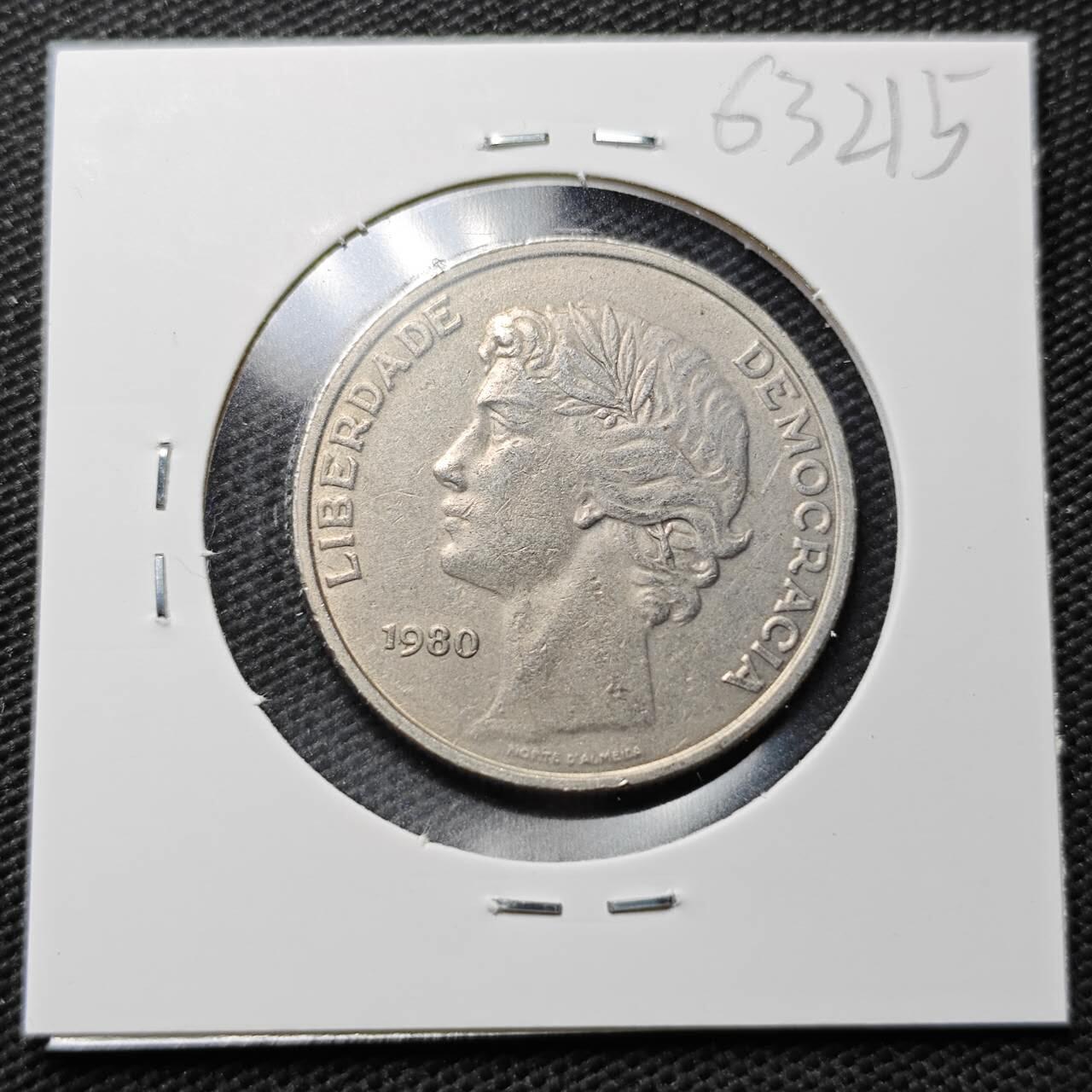 KK钱币收藏小铺  第363场  2月预留时间 周末发货  1980葡萄牙25埃斯库多