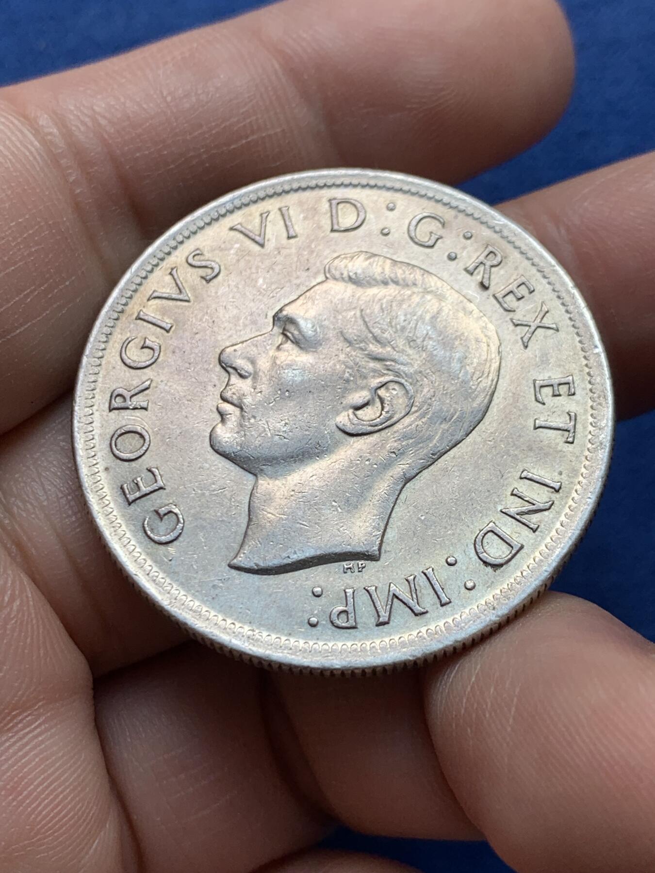 《竞宝斋》第434场 周日，周一2场连拍 （全场包邮） 加拿大1939年皇室访问纪念1元大银币