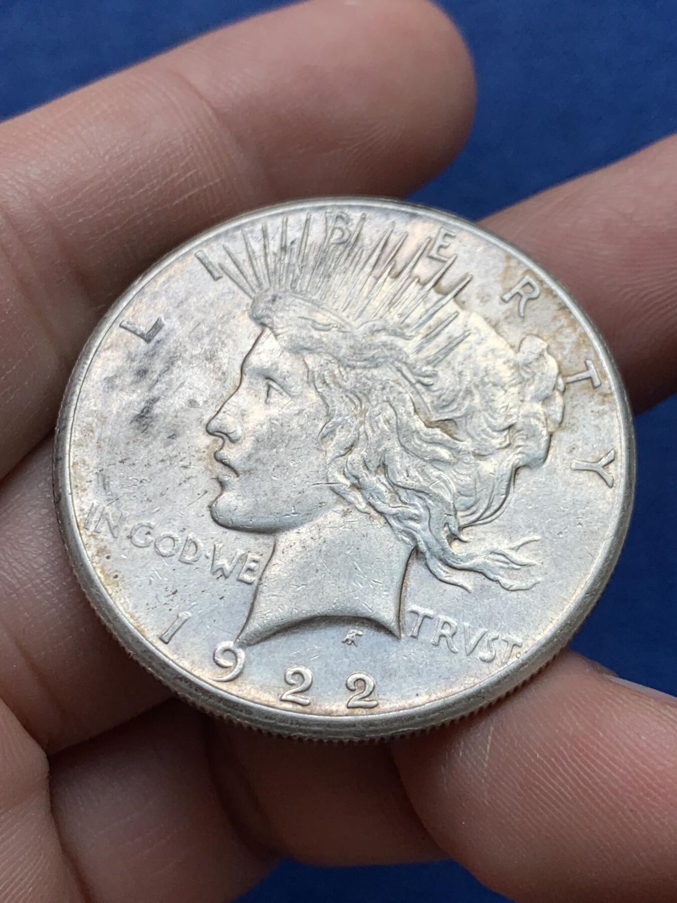 《竞宝斋》第434场 周日，周一2场连拍 （全场包邮） 美国1922年和平1美元银元