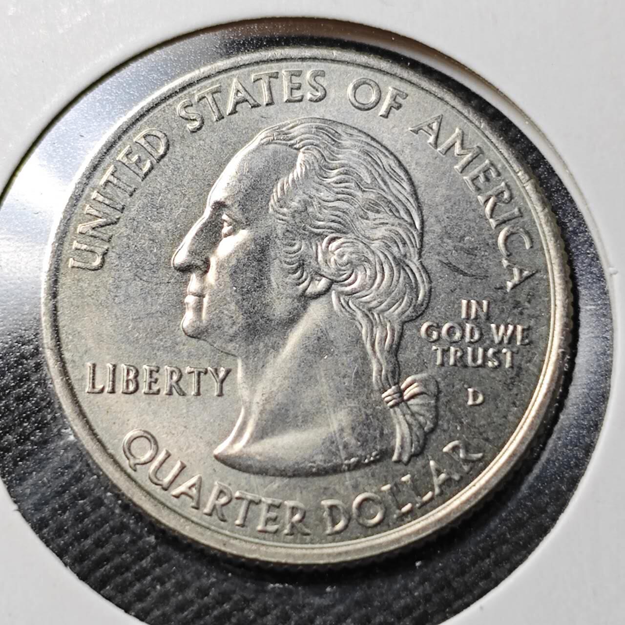 KK钱币收藏小铺  第363场  2月预留时间 周末发货  美国25分纪念币 好品