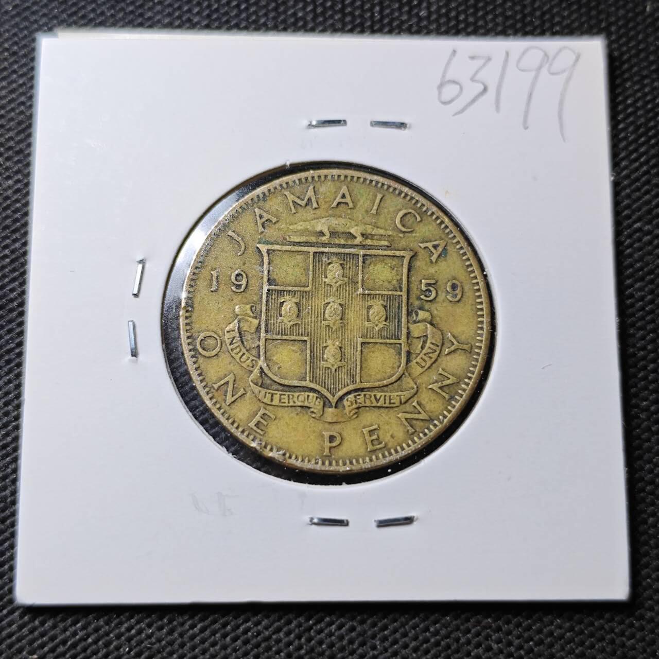 KK钱币收藏小铺  第363场  2月预留时间 周末发货  英属牙买加1便士铜币