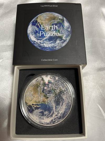 2022年5000法郎 拼图 地图 银铜合金 银币 - 2022年5000法郎 拼图 地图 银铜合金 银币