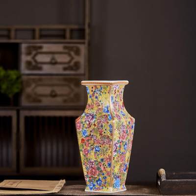听雨轩（15） - 中式景德镇陶瓷器 仿古珐琅花瓶
