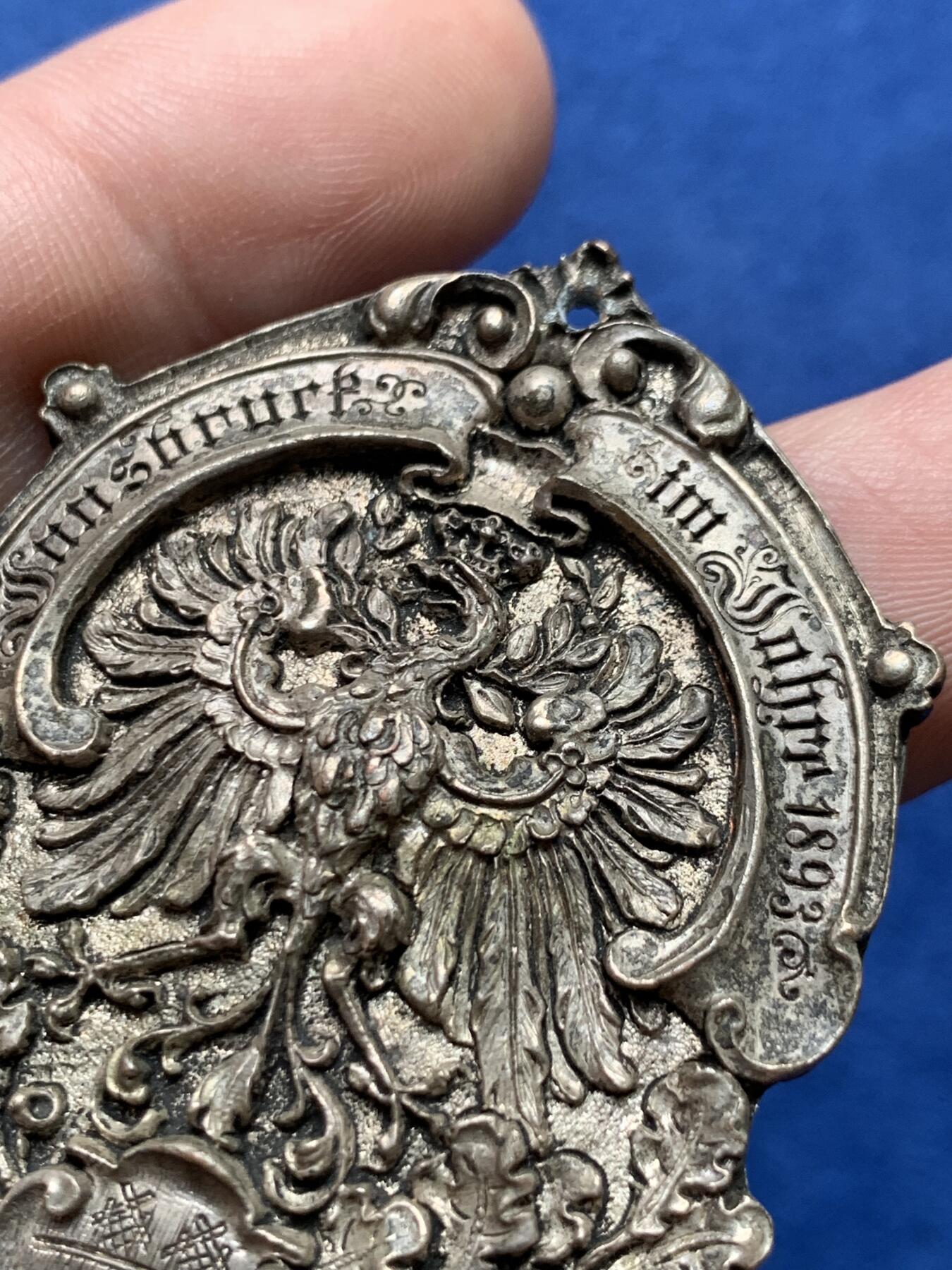 《竞宝斋》第434场 周日，周一2场连拍 （全场包邮） 奥地利1893年因斯布鲁克锡章 20.7克 53*41mm 细节见图