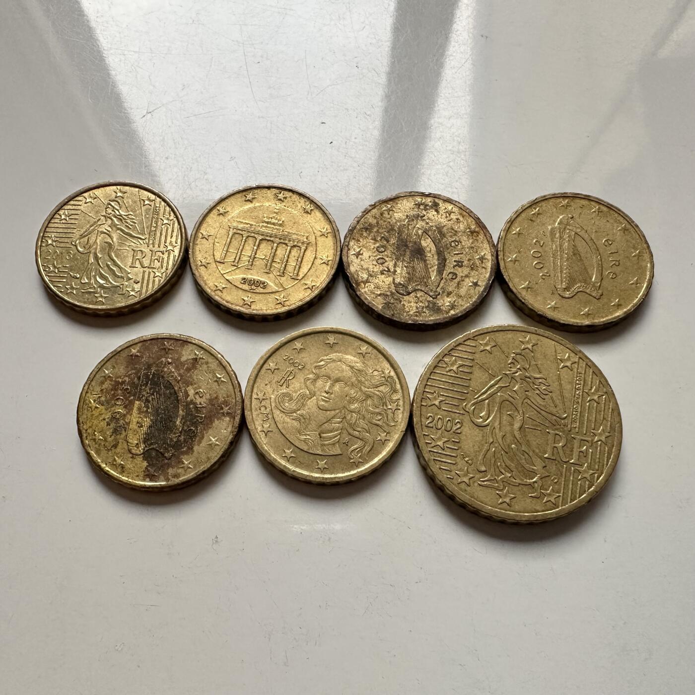 🌹外币初藏🌹🐯2025年第123场  每周二四六晚8️⃣点 接代拍 欧元毫子七枚