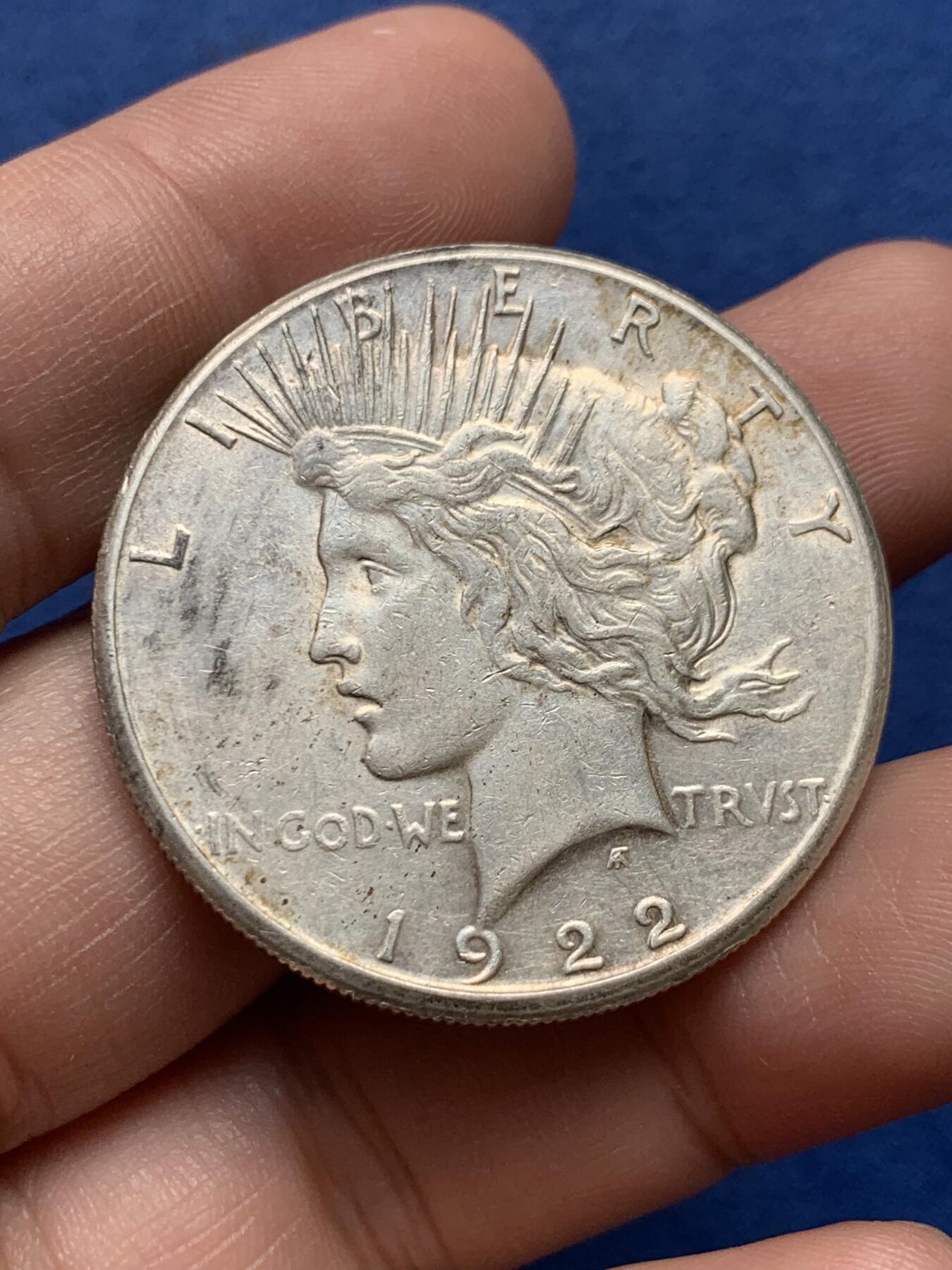 《竞宝斋》第434场 周日，周一2场连拍 （全场包邮） 美国1922年和平1美元银元