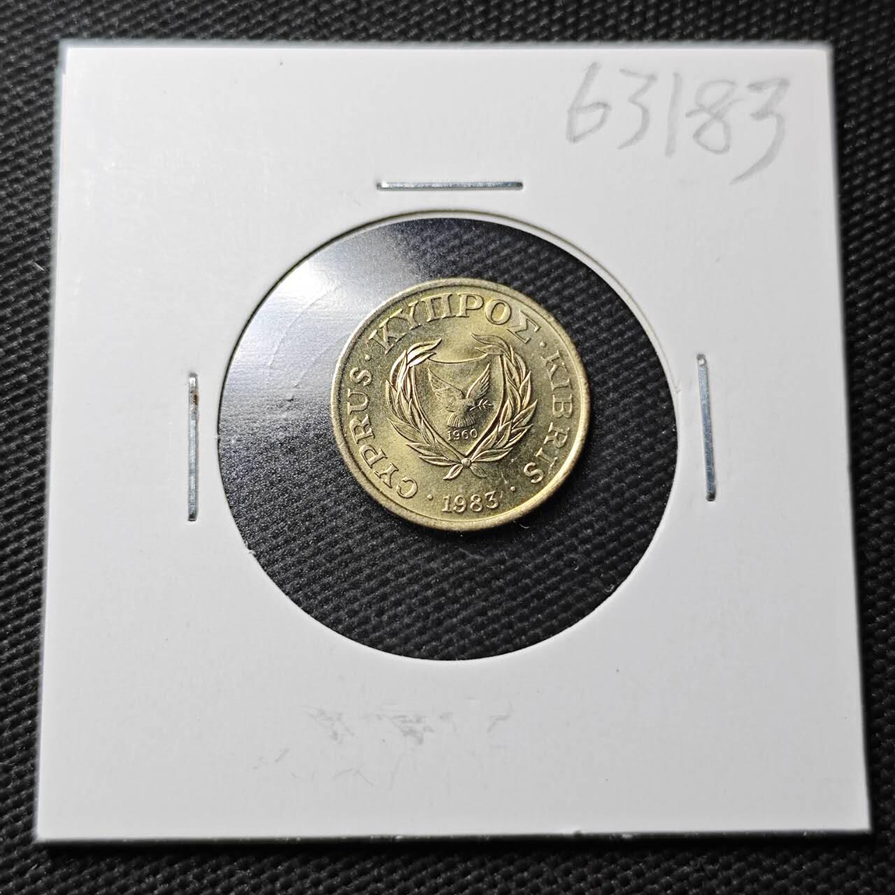 KK钱币收藏小铺  第363场  2月预留时间 周末发货  塞浦路斯1分 好品