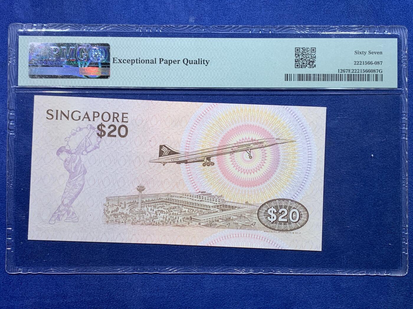 《竞宝斋》第434场 周日，周一2场连拍 （全场包邮） PMG 67EPQ 新加坡 1979年20元 鸟版 高分