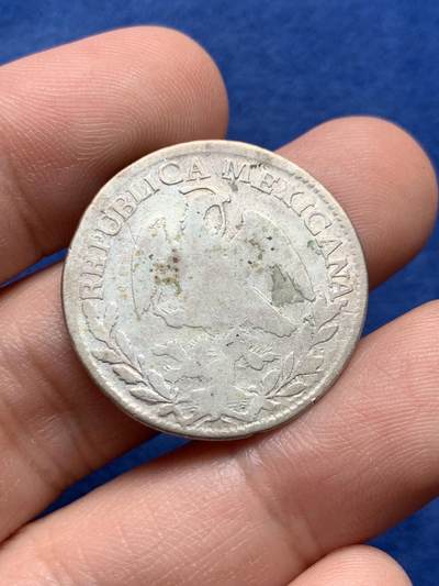 《竞宝斋》第434场 周日，周一2场连拍 （全场包邮） - 墨西哥 Guanajuato 1827年 2里亚尔银币 瓜纳华托州（Go）厂打制，早期稀少年份！