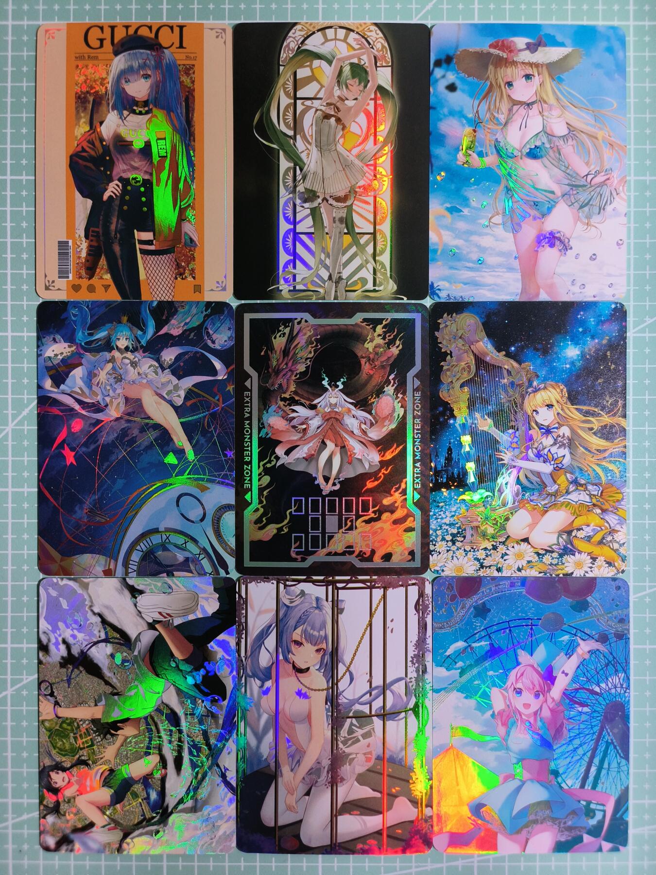 C先生卡牌 第15期 元集纪·刷子签·罐儿签·毒瘤签(持续收拍品中...) 【彩闪】自制卡《卡通人物》9张