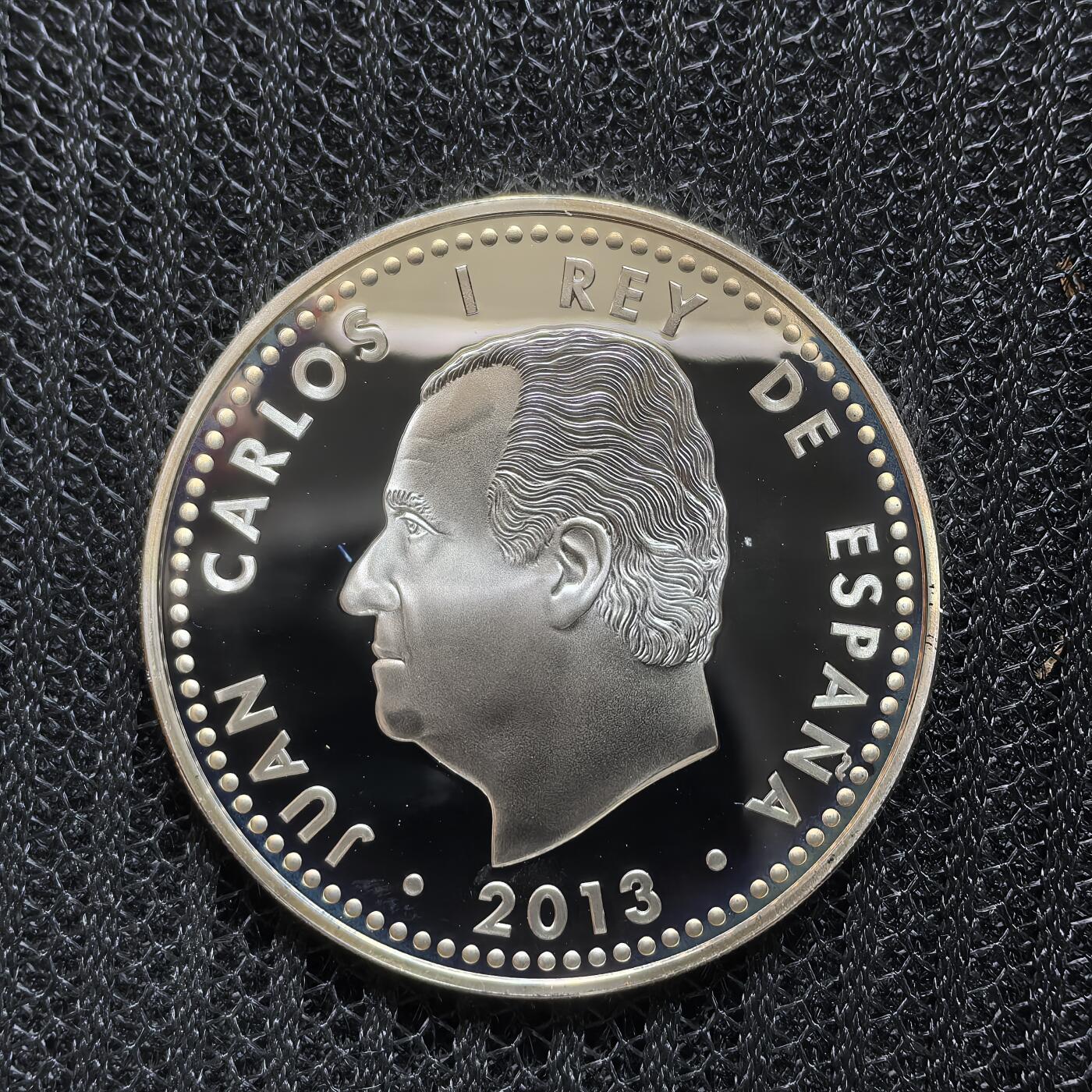 道一币馆币章第一百五十四场 西班牙2013年巴西世界杯10欧元精制银币  27g 900S 10000