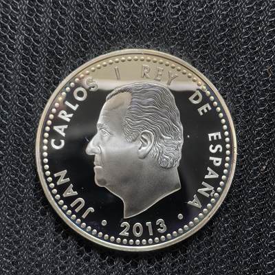 道一币馆币章第一百五十四场 - 西班牙2013年巴西世界杯10欧元精制银币  27g 900S 10000