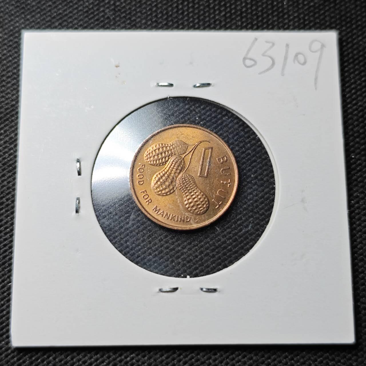 KK钱币收藏小铺  第363场  2月预留时间 周末发货  1985冈比亚1分 花生铜币 好品