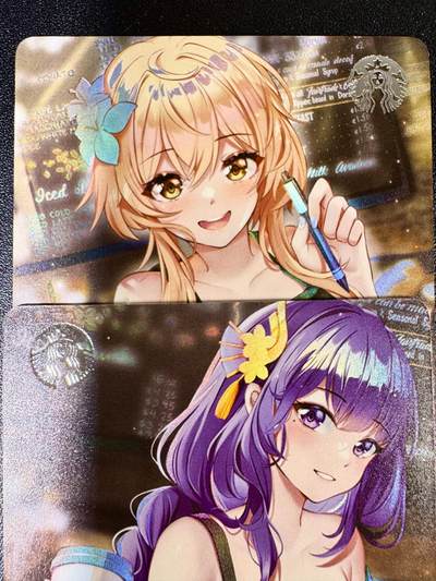 NO.14 好又多金牌大场，双11狂欢！每周一站式配齐，方便凑单！（周6晚8点截拍，卖家送拍0抽成！） - 鸡腿卡牌 星巴克饮品萌妹对卡 彩闪 2张