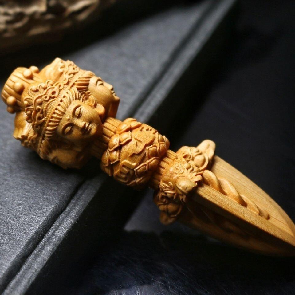 听雨轩（16）木雕 崖柏木雕雕刻金刚杵 11cm