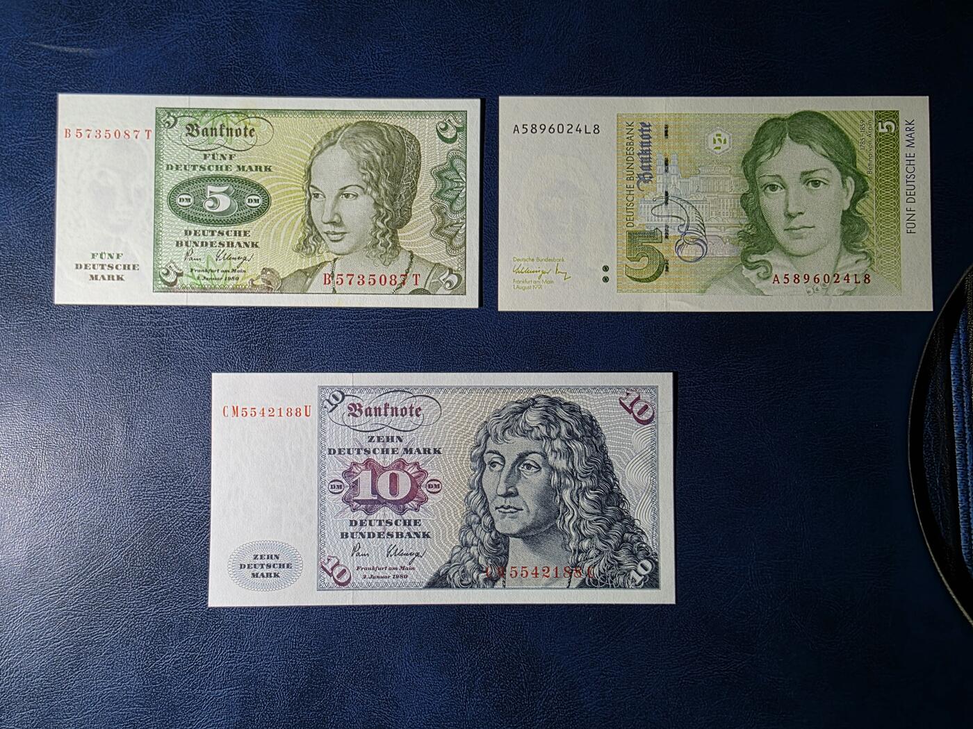叁拾收藏第33期 德国马克小面值3张  UNC