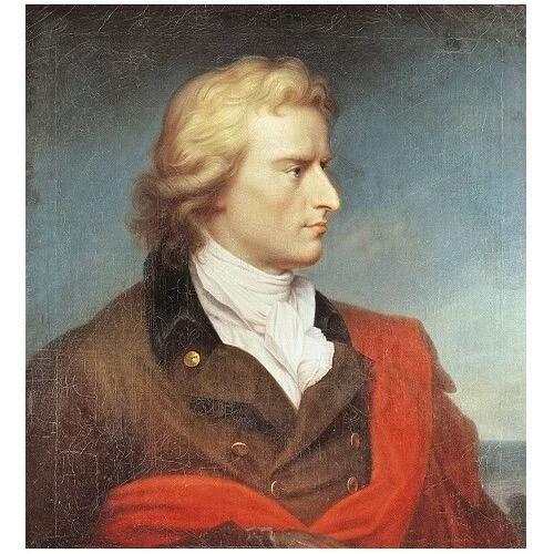 德国1900年前后 大文豪席勒及故居高浮雕精制大陶章 50MM