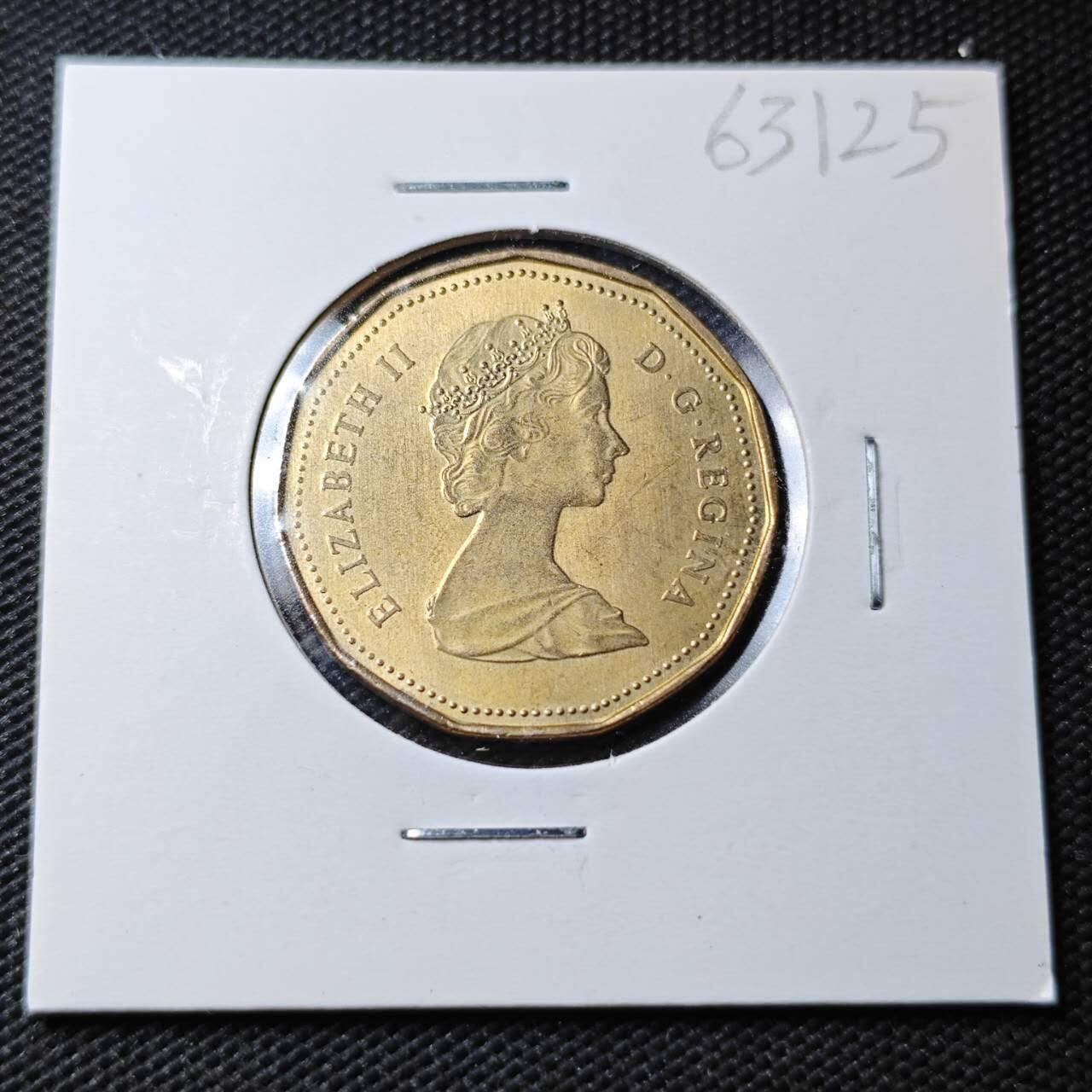 KK钱币收藏小铺  第363场  2月预留时间 周末发货  1987加拿大1元 好品