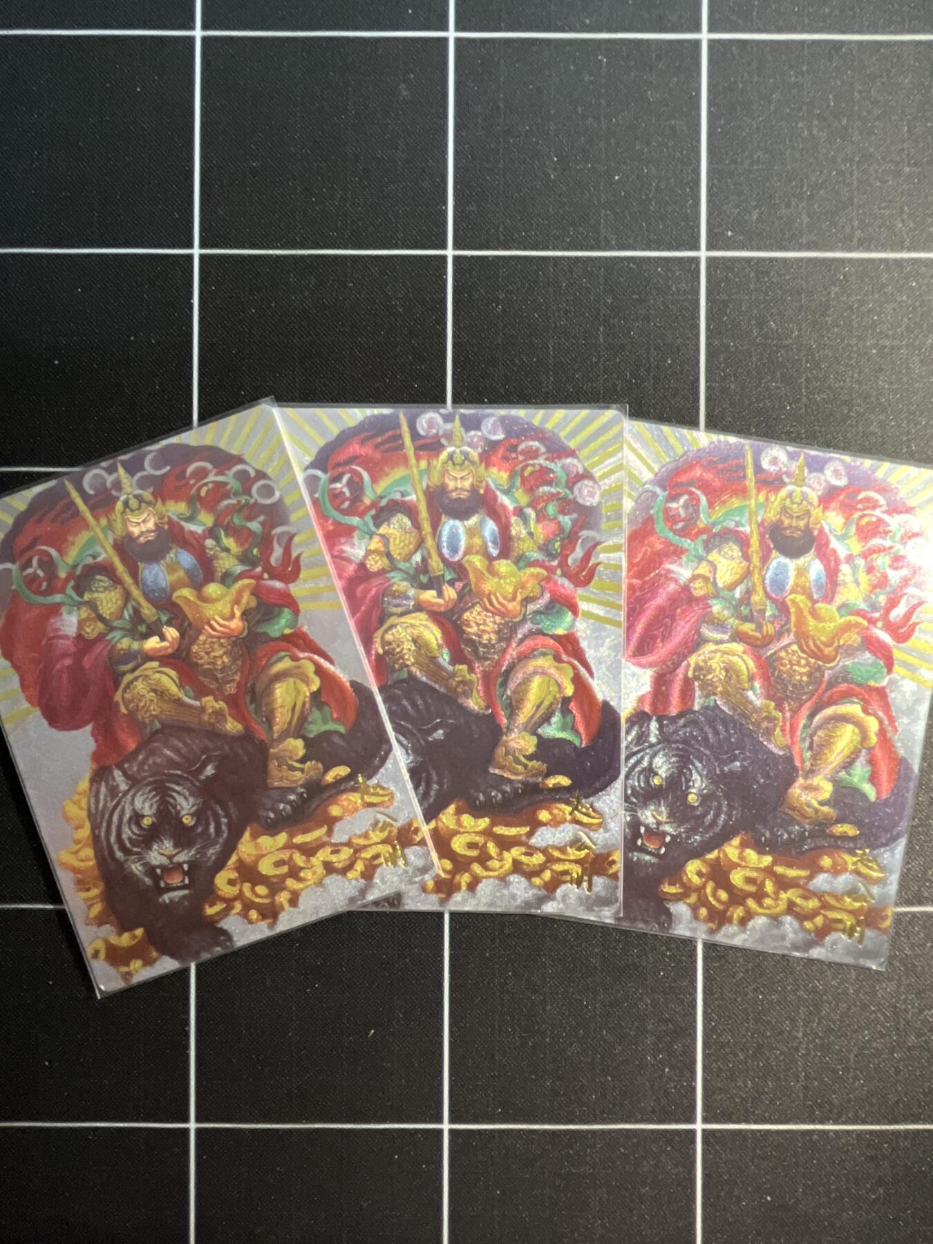 欢迎送拍、免费出卡没坑位费没手续费，各种换旧好卡 【折光】张俊龙 赵公明3张  齐卡文化