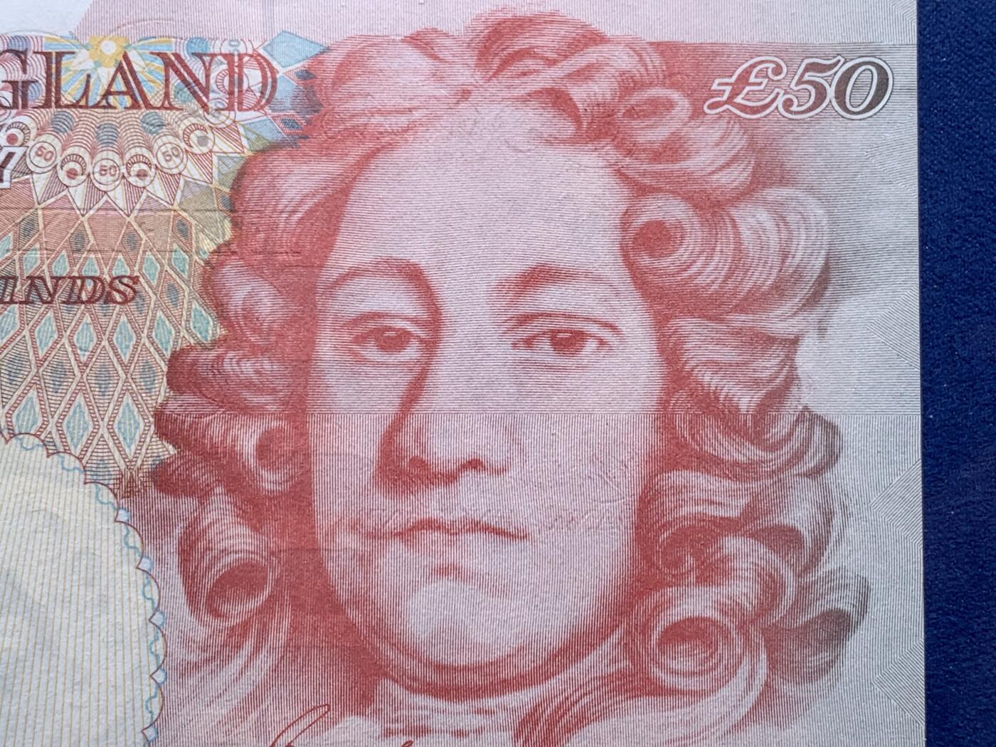 《竞宝斋》第434场 周日，周一2场连拍 （全场包邮） PMG 66EPQ 1994年英国E序列 50镑 女王钞