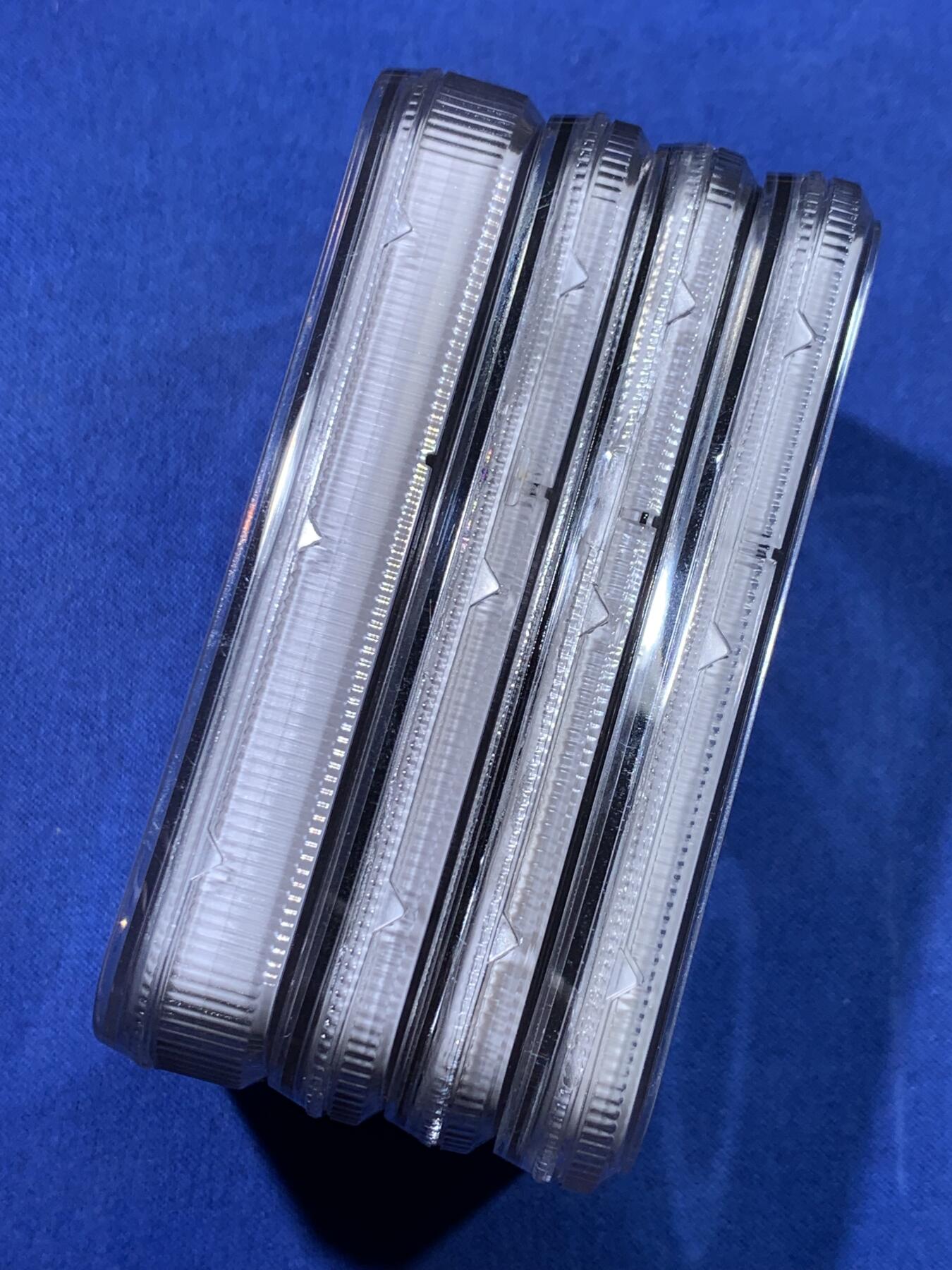 《竞宝斋》第434场 周日，周一2场连拍 （全场包邮） 四枚一组 NGC PF70UC 英国2022年/2023年发行哈利波特25周年精制纪念银币 哈利波特与魔法石2英镑（1盎司克重，999银，币径38.61MM，限量发行1万5千枚，盒证齐全）+霍格沃兹特快列车5英镑 加厚版（2盎司克重，999银，币径38.61MM，限量发行760枚）+邓布利多教授2英镑（1盎司克重，999银，币径38.61MM，限量发行5千枚）+首期 霍格沃茨魔法学院2英镑（1盎司