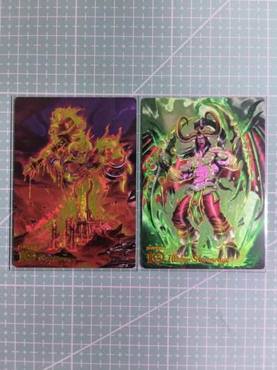 C先生卡牌 第15期 元集纪·刷子签·罐儿签·毒瘤签(持续收拍品中...) - 【粗闪】奇点卡牌《盲包系列》魔兽世界 2张