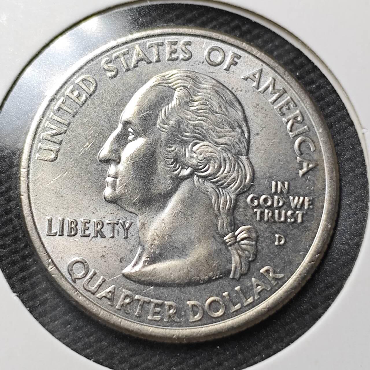 KK钱币收藏小铺  第363场  2月预留时间 周末发货  美国25分纪念币 好品