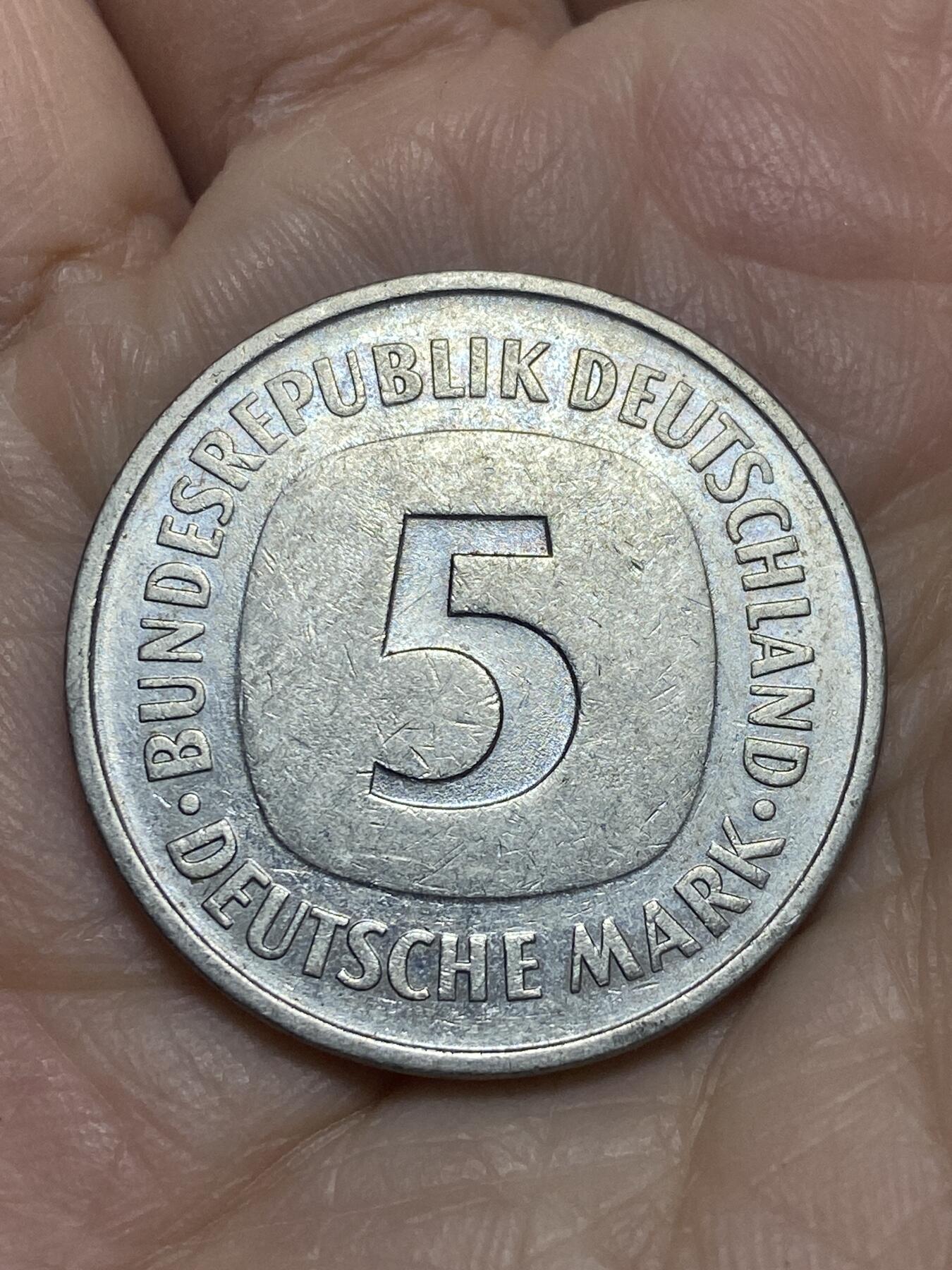 2025年第一百二十一场(总第一百四十七场）外国好品散币(免佣金) 德国🇩🇪1975年5马克(D标，慕尼黑造)