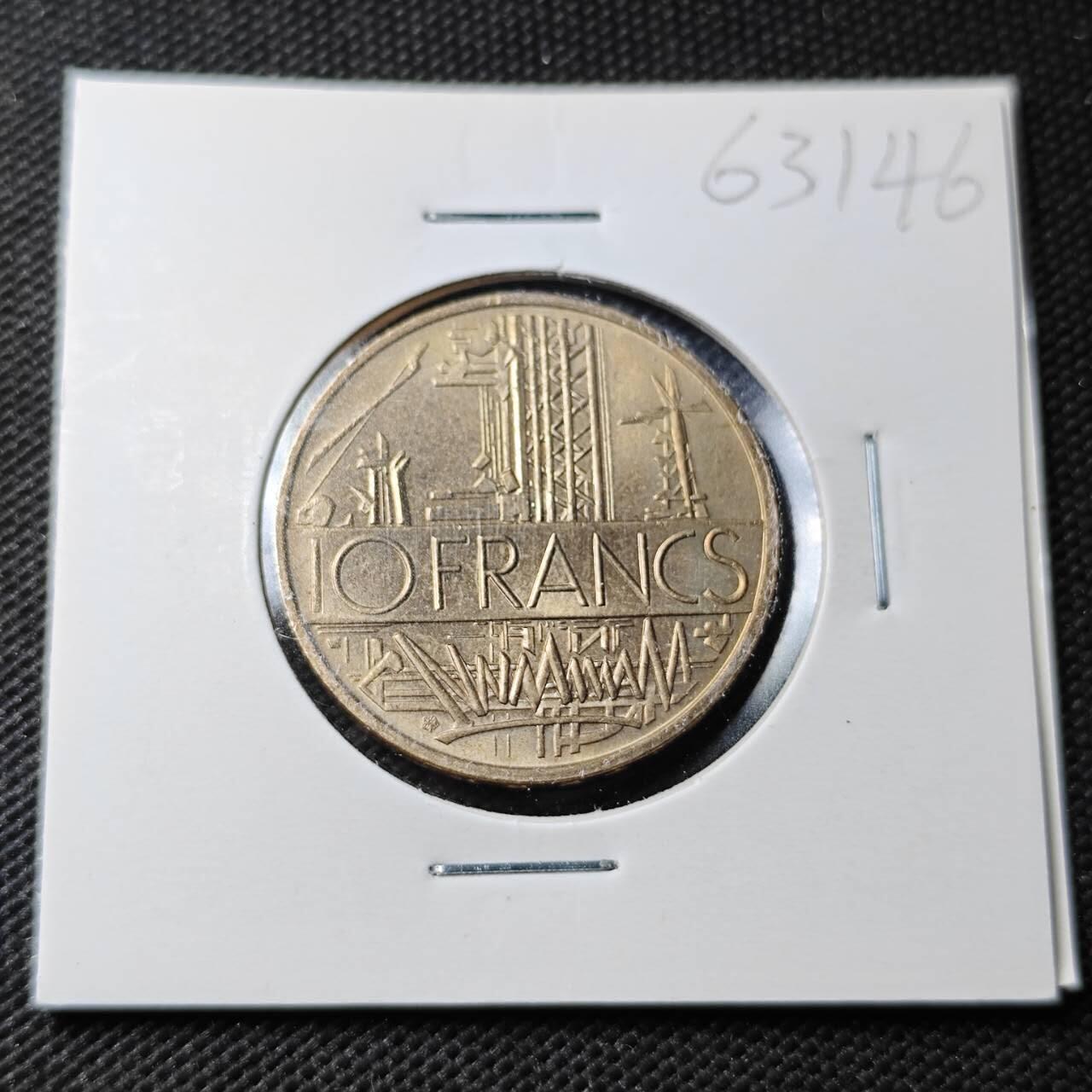 KK钱币收藏小铺  第363场  2月预留时间 周末发货  法国10法郎 好品