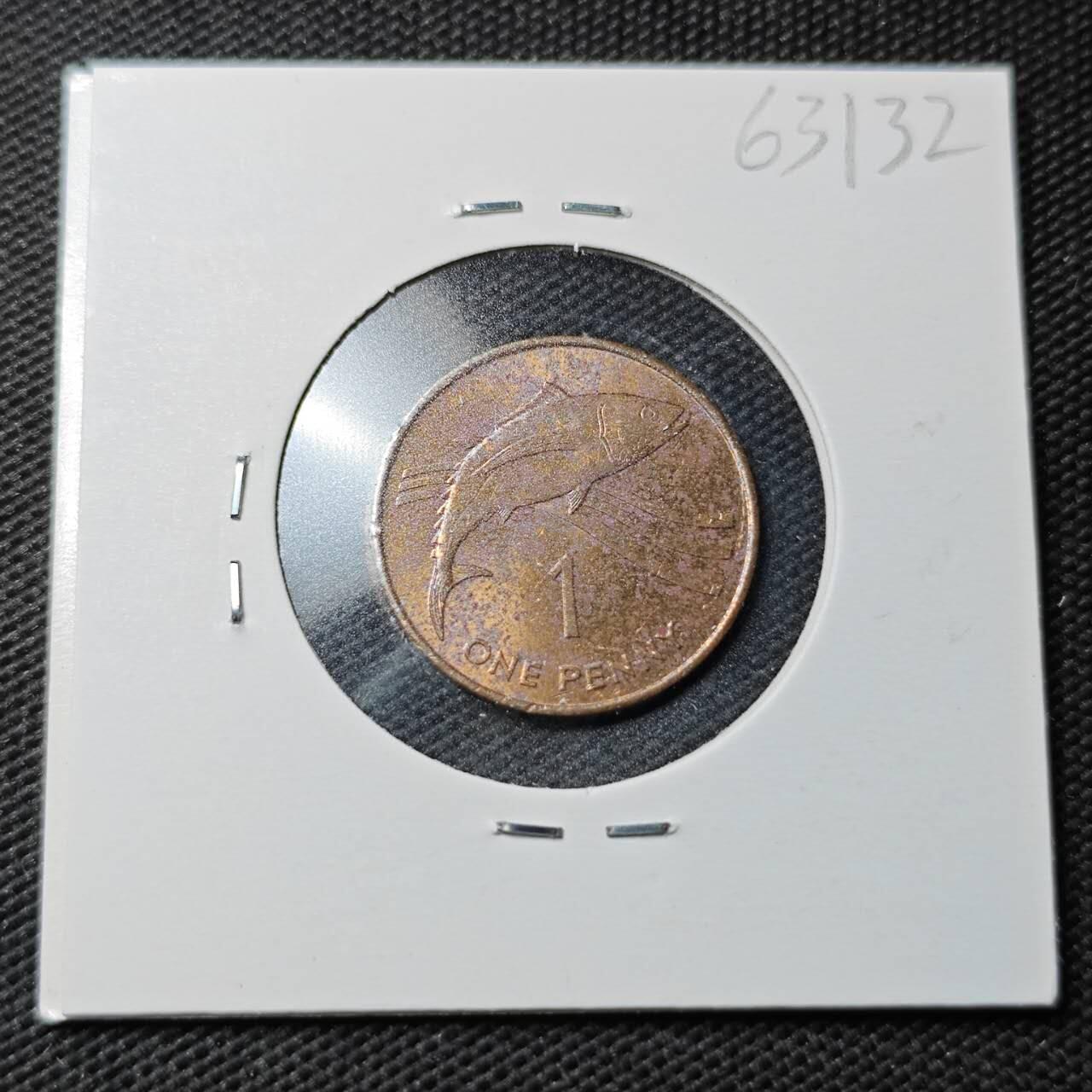 KK钱币收藏小铺  第363场  2月预留时间 周末发货  1991英属阿森松1便士