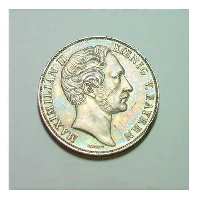 【银】德国巴伐利亚1850年 双狮2盾大银币 初铸爽品 - 【银】德国巴伐利亚1850年 双狮2盾大银币 初铸爽品