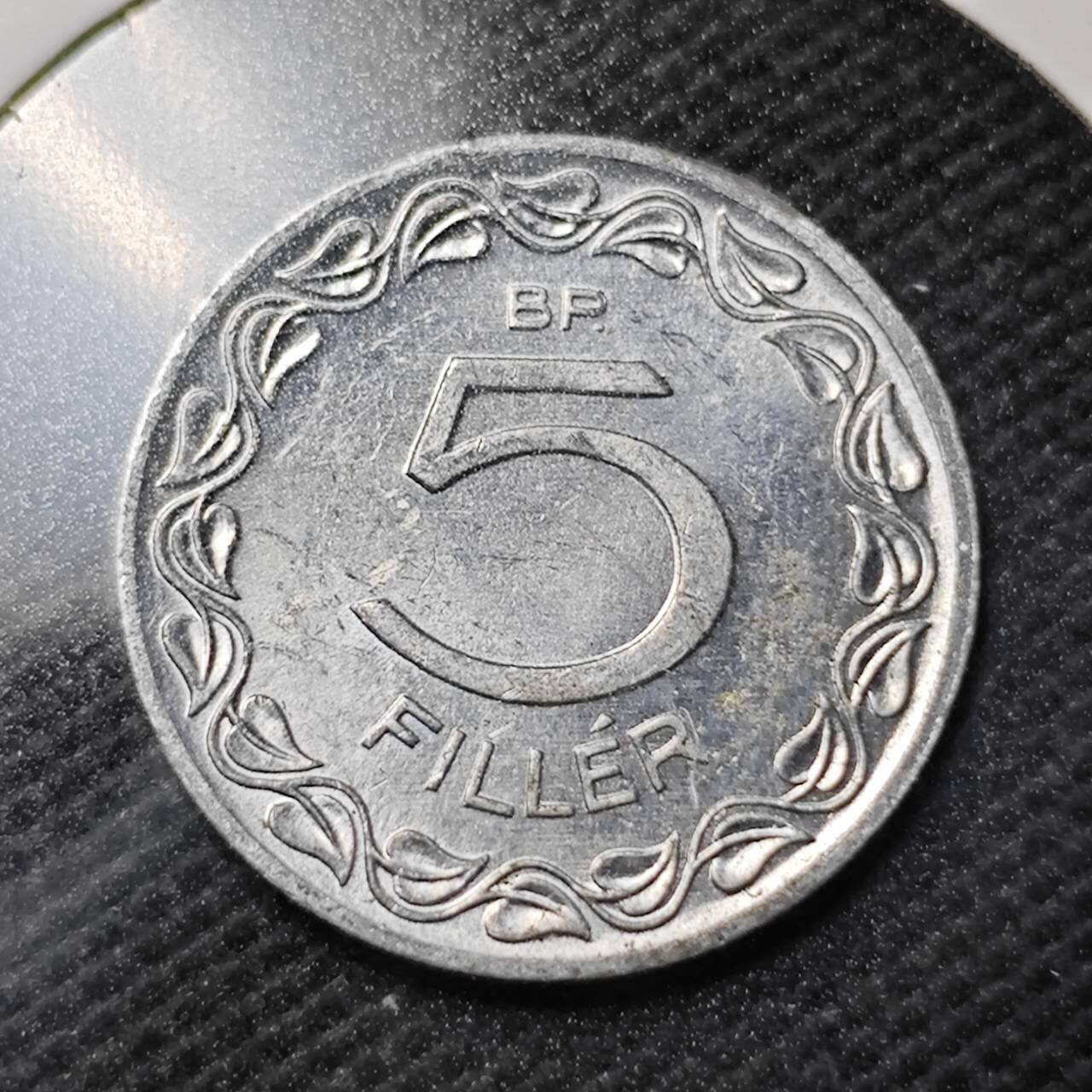 KK钱币收藏小铺  第363场  2月预留时间 周末发货  1970匈牙利5菲勒少女