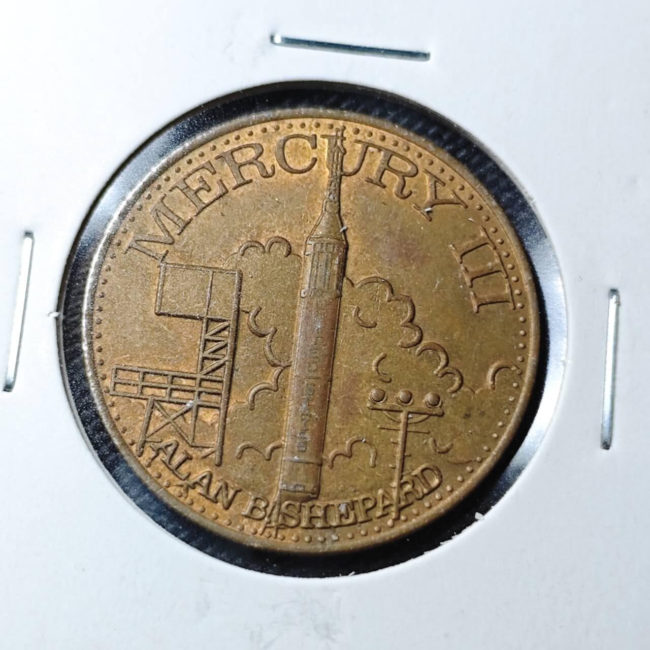 KK钱币收藏小铺  第363场  2月预留时间 周末发货  美国航天纪念铜章