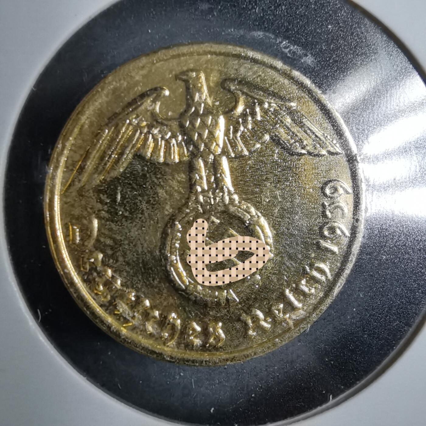 沼泽如烟--第889场 德国1939年2芬尼有金色镀层