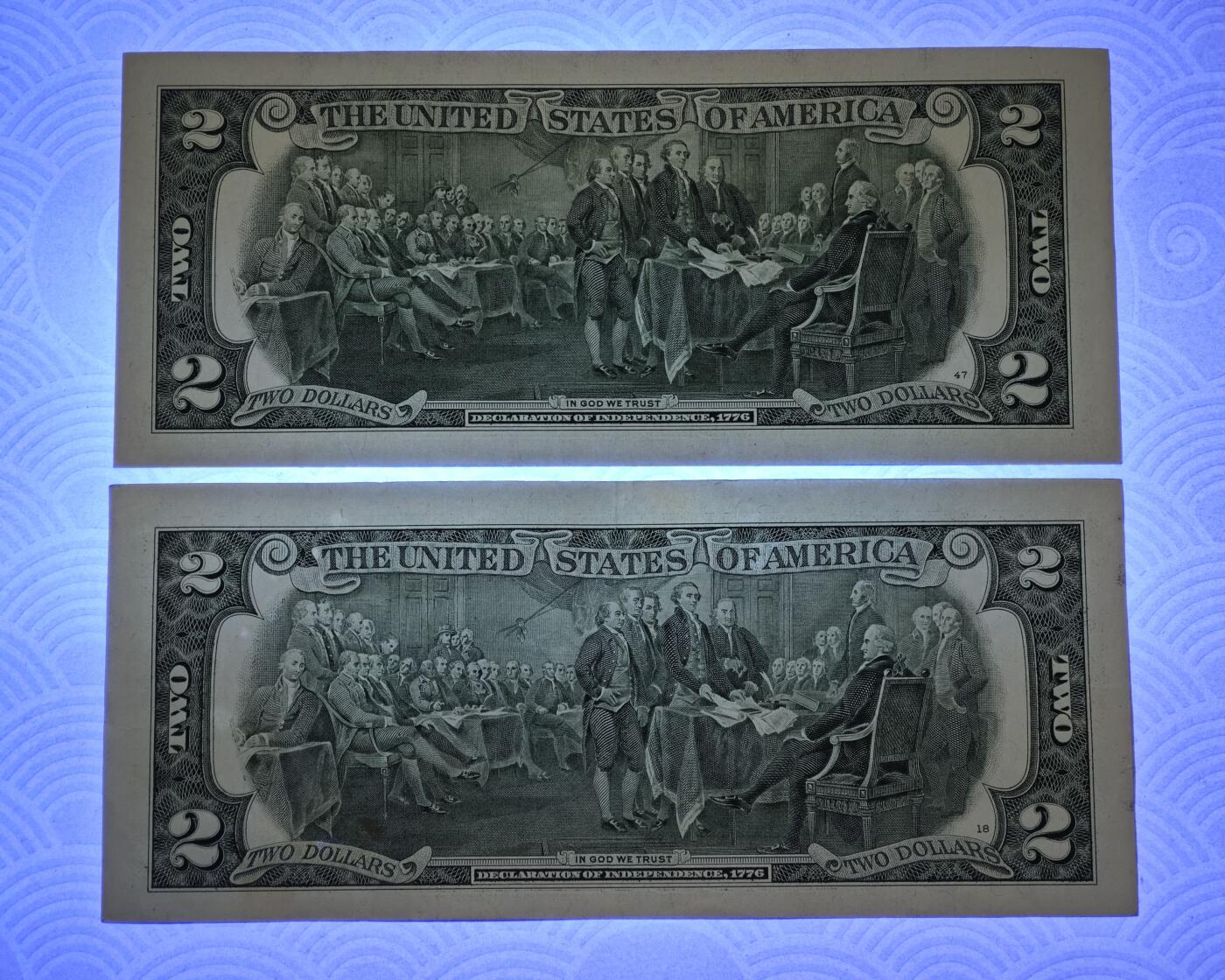 2元美金 圆圆倒置号88尾+999倒置豹子号 共2张