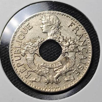 KK钱币收藏小铺  第363场  2月预留时间 周末发货 -  1938法属印支5分镍币