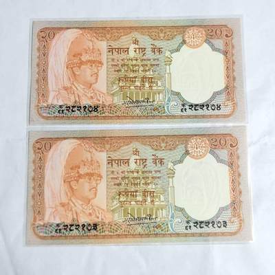 各国外币第97期 大部分全新 - 尼泊尔20卢比 2张全新