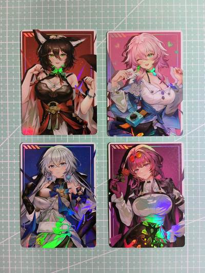 C先生卡牌 第15期 元集纪·刷子签·罐儿签·毒瘤签(持续收拍品中...) - 【彩闪】《星轨铁道》游戏人物 4张