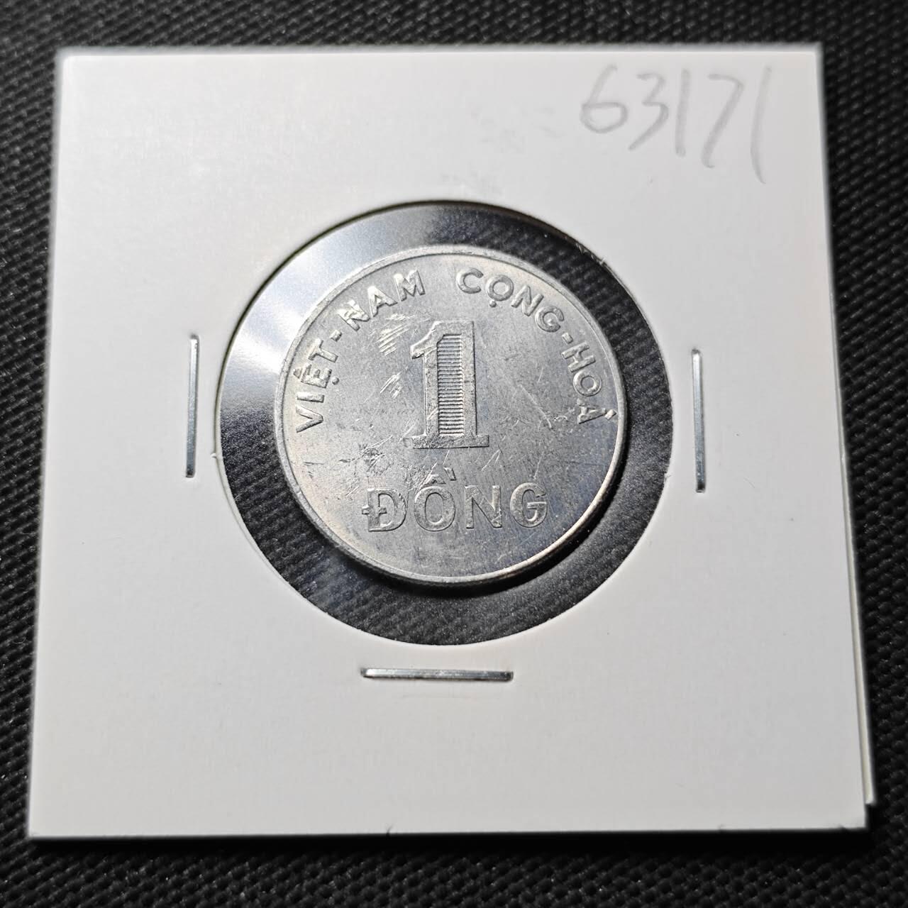 KK钱币收藏小铺  第363场  2月预留时间 周末发货  1971南越1盾水稻