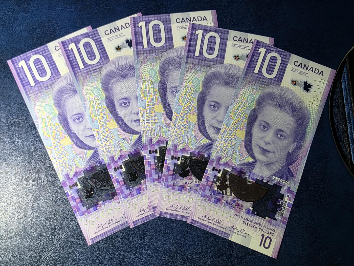 叁拾收藏第33期 加拿大2018年10元FTW首发字冠5张连号（2018年IBNS世界最佳纸币）  UNC