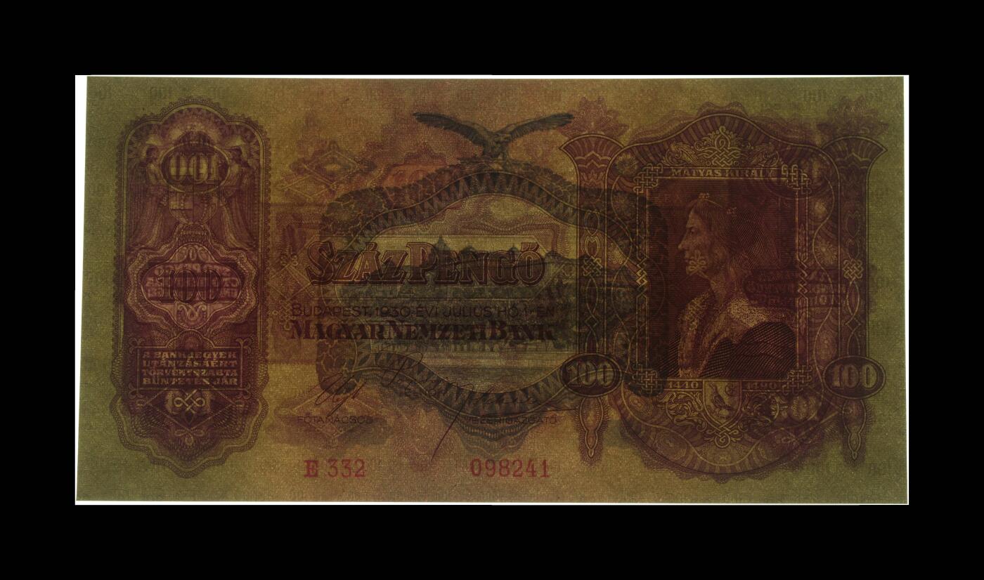 0元起拍第1弹→原票小精品纸币 1930匈牙利100戈朋→爱藏65EPQ