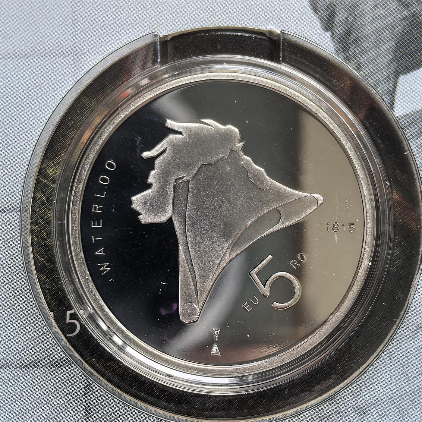 道一币馆币章第一百五十四场 原包装 荷兰2015年滑铁卢战役200周年5欧元精制银币