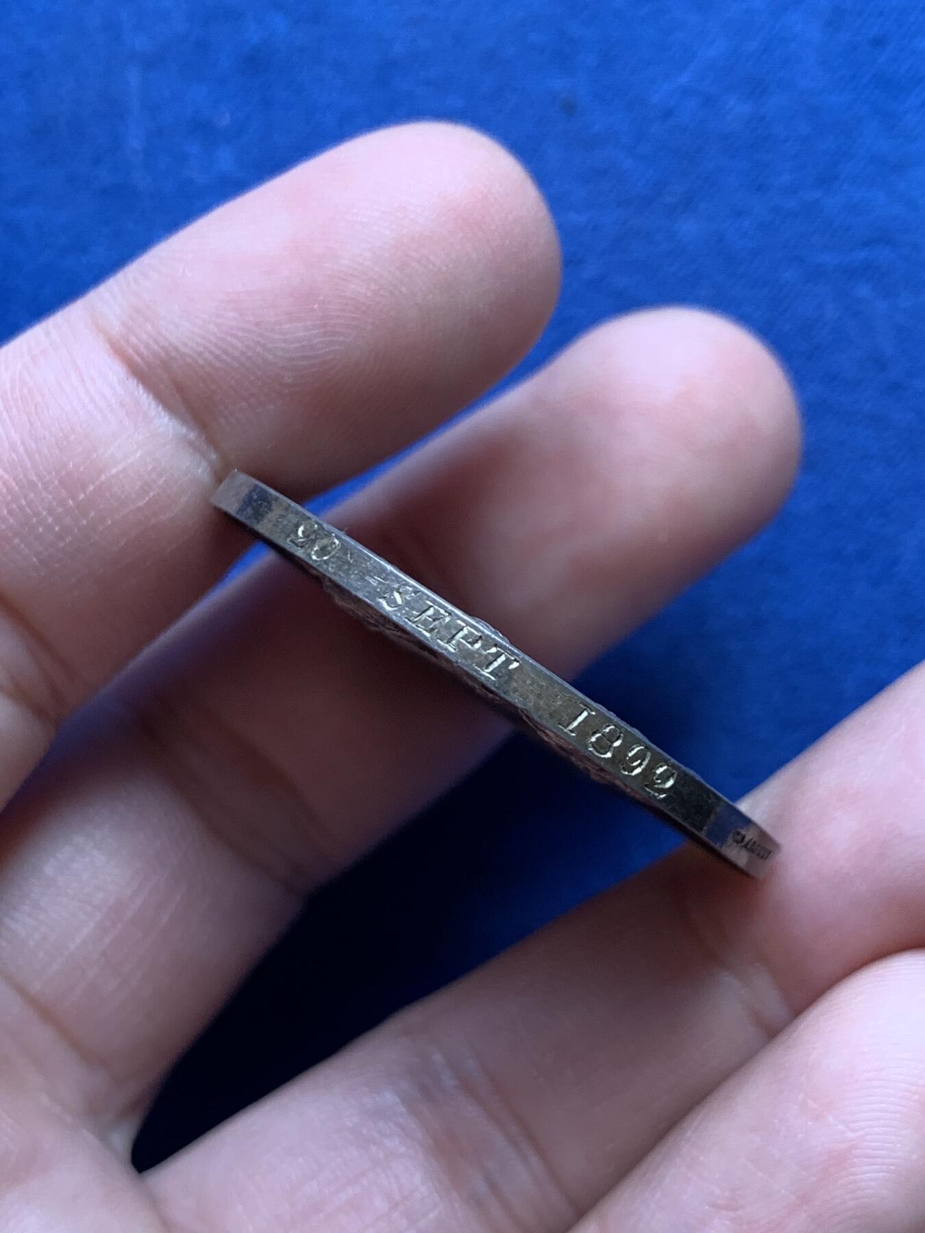 《竞宝斋》第434场 周日，周一2场连拍 （全场包邮） 法国婚礼银章 22克 36.1mm 丰饶角银标 带盒