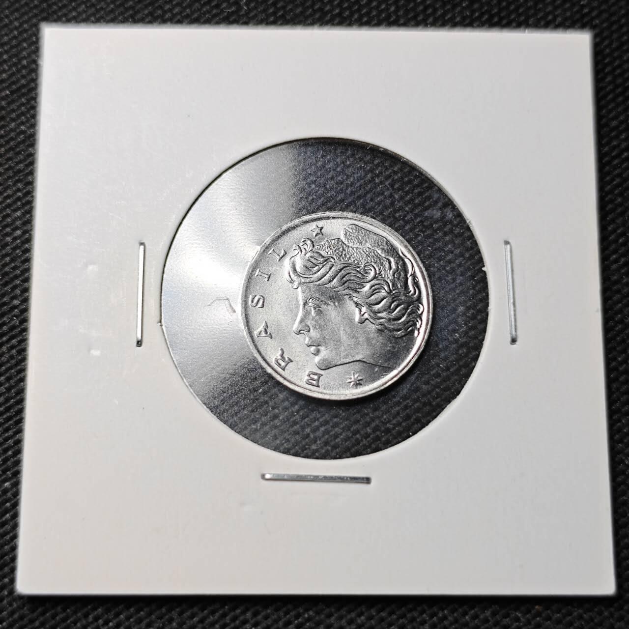 KK钱币收藏小铺  第363场  2月预留时间 周末发货  1975巴西1分纪念币 好品