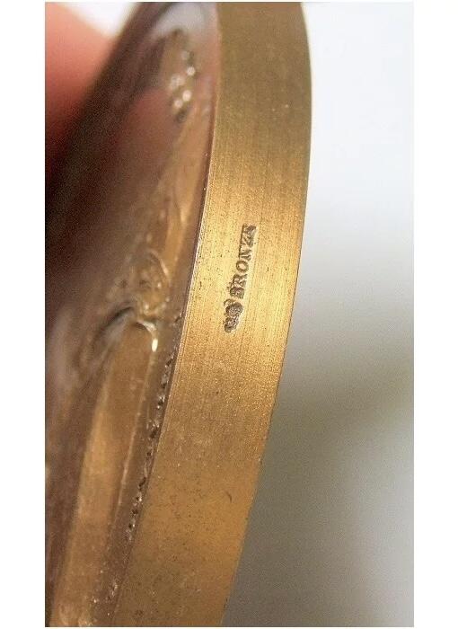 【艺术】法国艺术大章 纪念1769年 路易十五建立巴黎军校 高浮雕精制超大铜章 65MM 133克